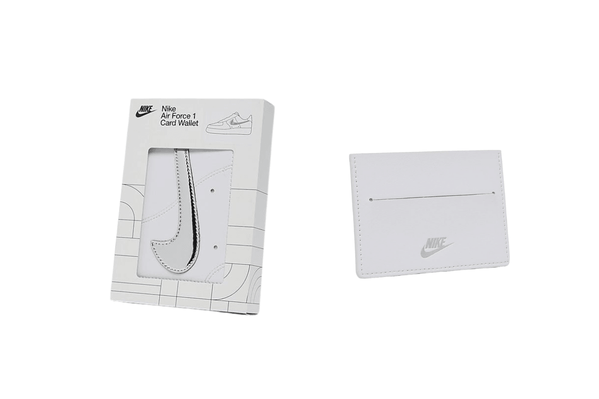 Nike Air Force 1 Card Wallet White Metallic Silver