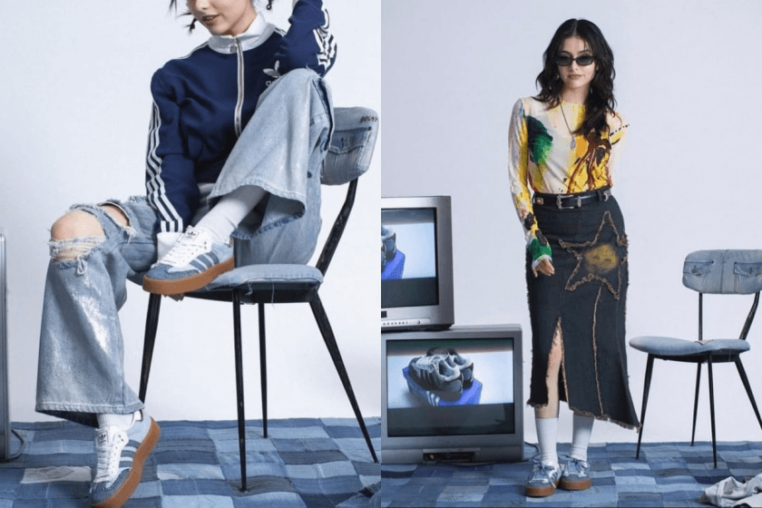 拉鍊細節太可愛:這雙 ATMOS X ADIDAS ORIGINALS SAMBAE 丹寧厚底鞋,一猶豫就買不到!