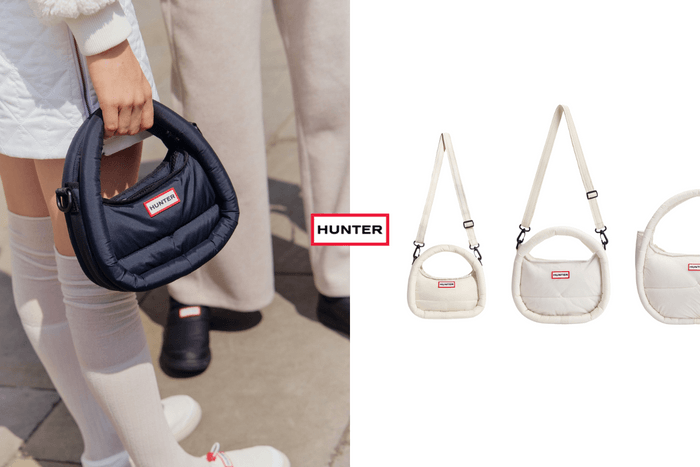 原來 HUNTER 也有出手袋:軟軟澎鬆的羽絨 Hobo 包,好適合冬天搭配!