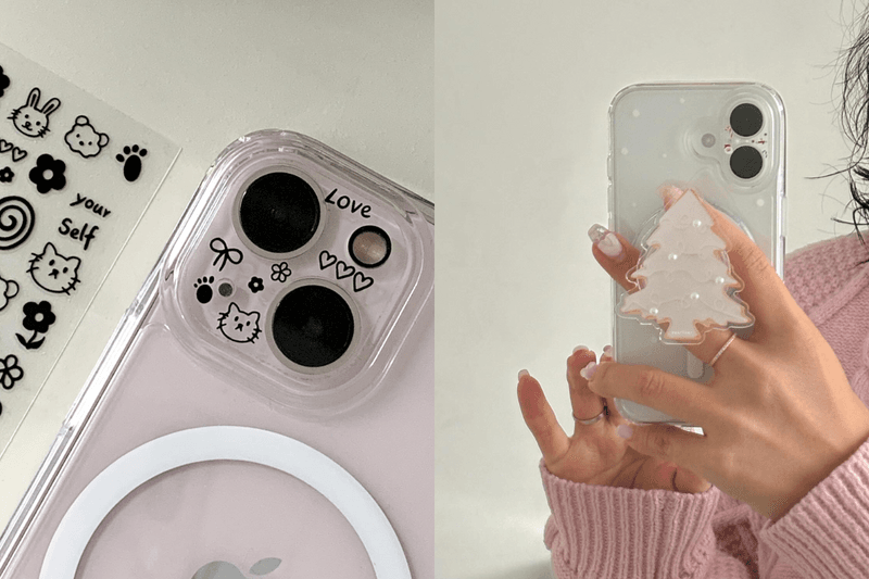 韓國女生現在流行這個：手機鏡頭上的可愛貼紙，讓你自己設計不同風格！