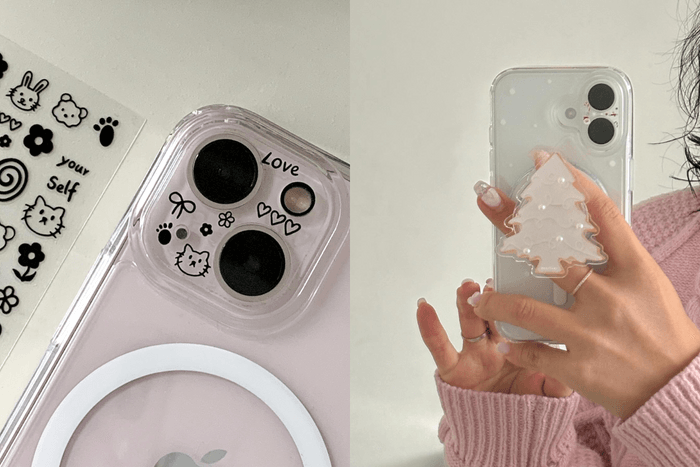 韓國女生現在流行這個:手機鏡頭上的可愛貼紙,讓你自己設計不同風格!