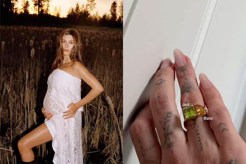 Hailey Bieber 客製化寶石戒指不只有漂亮,還是自己與兒子的誕生石!
