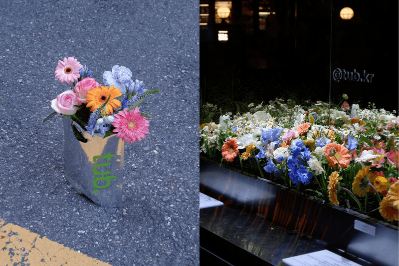 首爾逛街攻略：這間 24 小時的「無人花店」，讓花也變成穿搭小配件！