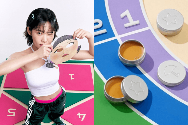 春節來去打畫片!OLIVE YOUNG x 《《魷魚遊戲》聯名系列台灣就買得到,大臉英錫娃娃面膜不能錯過!