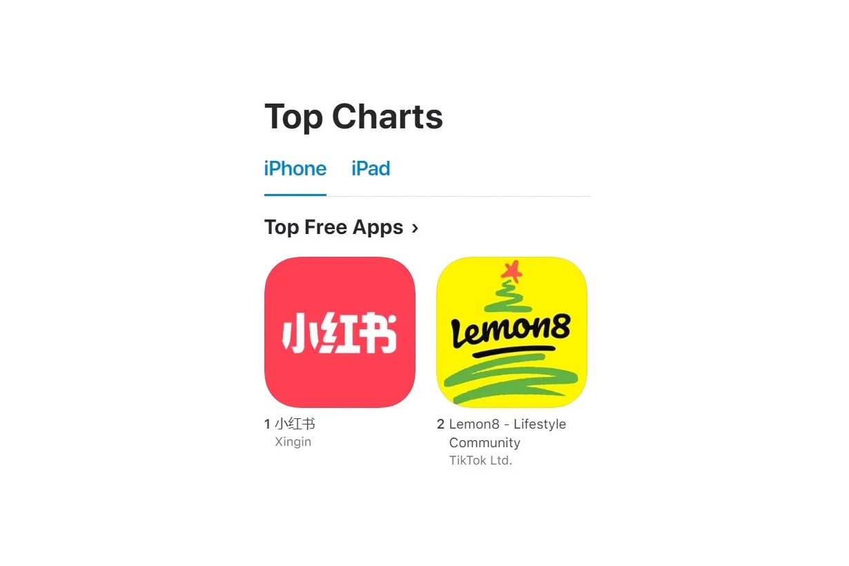 Sebelum Tik Tok dihapus dari rak: "Buku Merah Kecil" menyebabkan pencarian panas dan bahkan menduduki peringkat teratas App Store AS! 2 tik tok rednote pengungsi lemon8 peringkat no.1