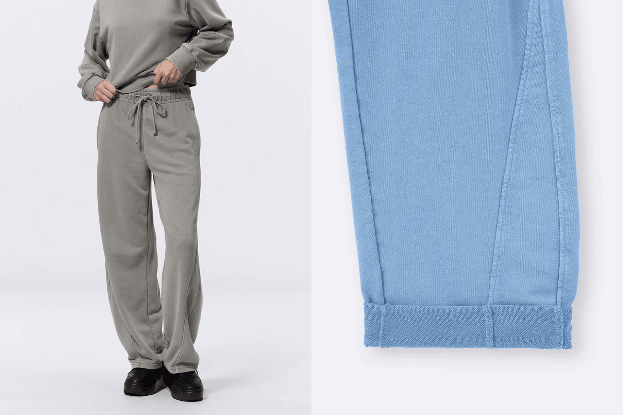GU Washed Sweat Barrel Leg Pants 356452