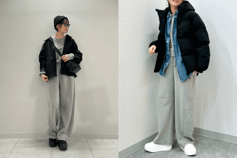GU Washed Sweat Barrel Leg Pants 356452