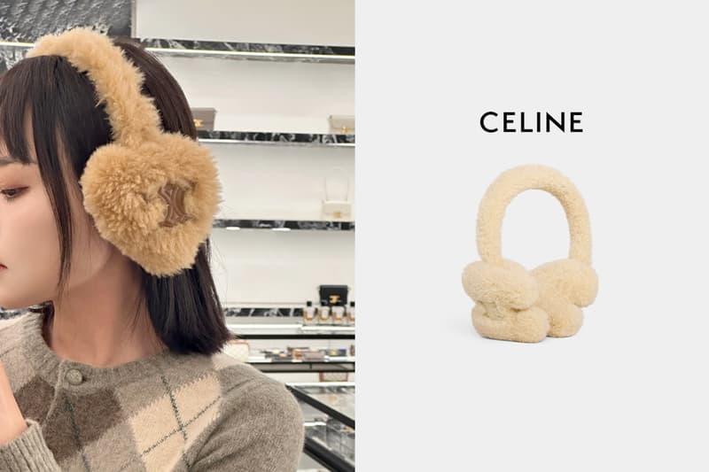 Celine 把 Triomphe 變成耳罩了!耳朵暖,身體就暖,冬日療癒指數 100%!