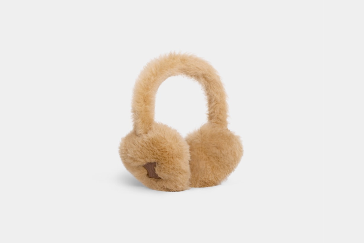 celine earmuffs triomphe logo winter accessories 2025