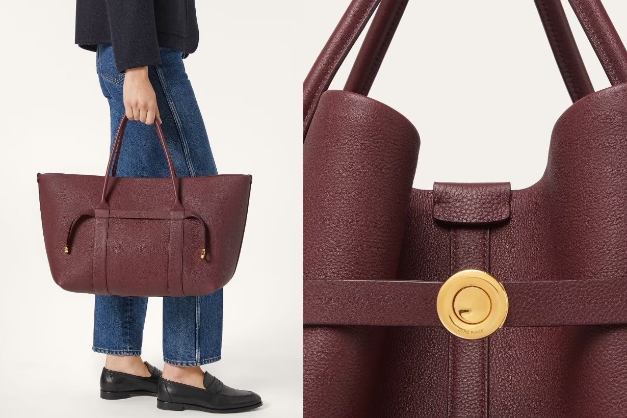 Loro Piana 推出優雅大容量 Ghiera Shopper 托特包,設有 2 種袋形隨你變換!