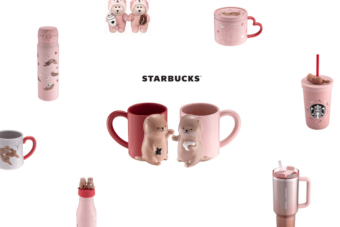 粉色系 STANLEY、水獺寶寶對杯 ... 台灣也買得到的 Starbucks 情人節限定系列一次看!