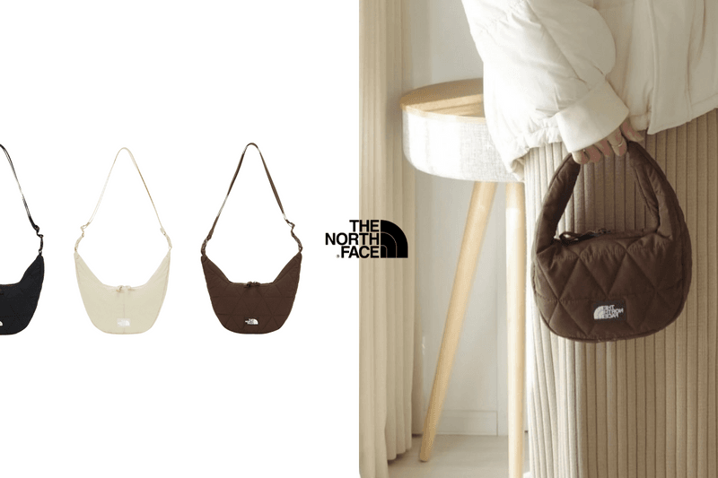 多種背法＋可愛配色：韓國 The North Face 人氣半月包，澎澎羽絨款太可愛！