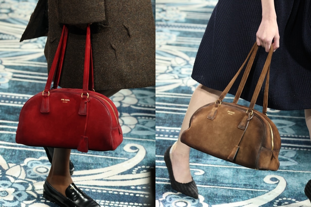 Prada 25 秋冬秀場：尼龍法棍、麂皮保齡球手袋…今季的 It Bag 搶先預覽！