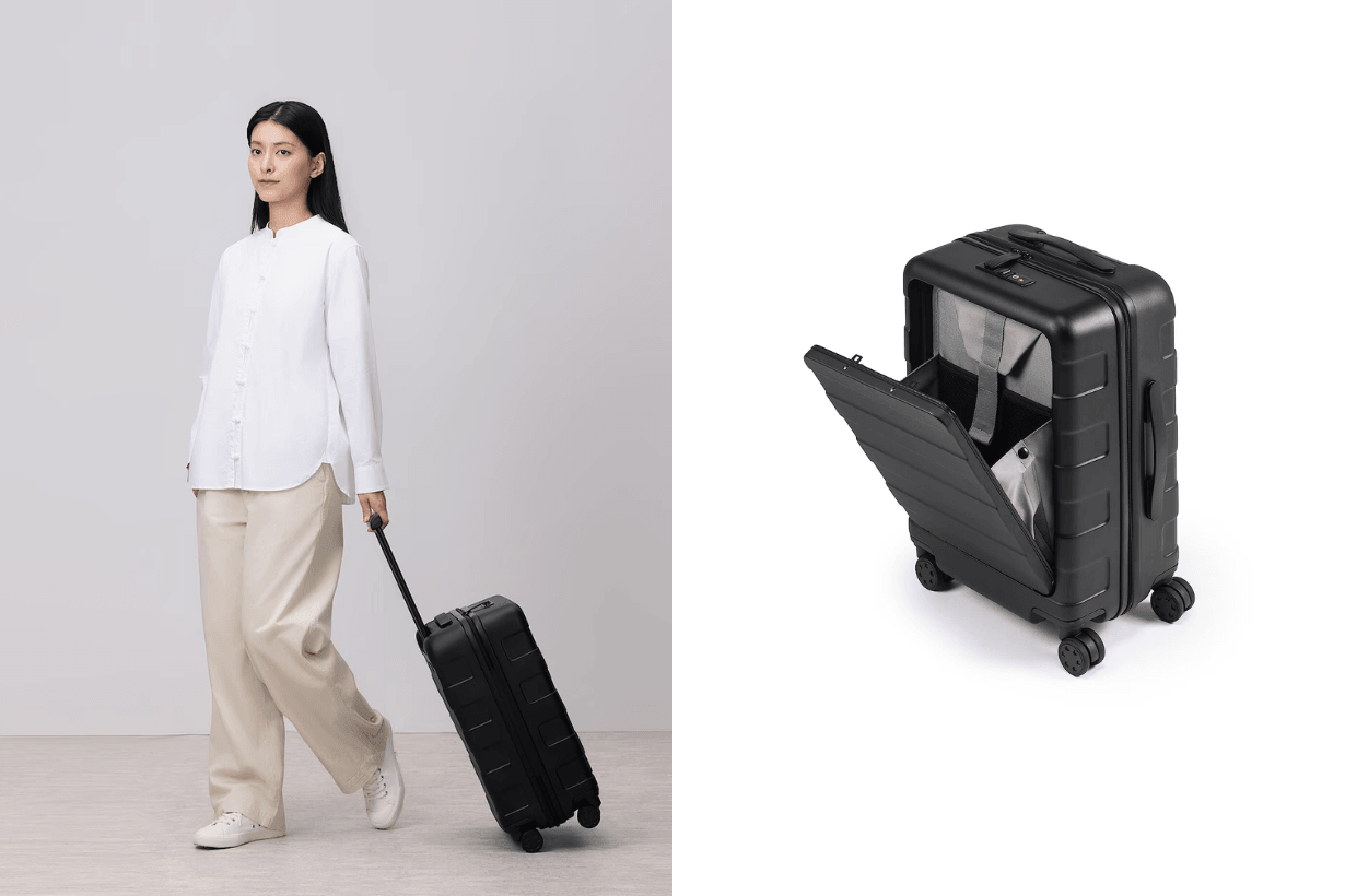MUJI Labo Aluminum alloy suitcase Front Opening luggage