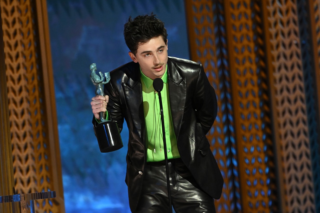 Timothée Chalamet mother nicole flender secret words sag awards