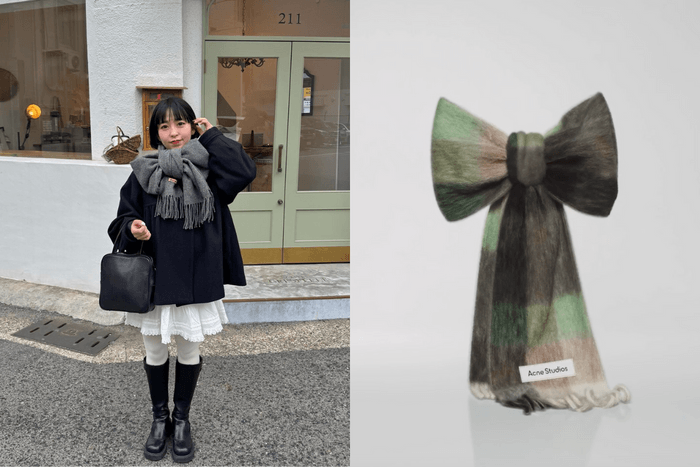 冷冷的冬天裡來點可愛造型:風靡日本女生的「蝴蝶結圍巾」怎麼綁?其實超簡單!