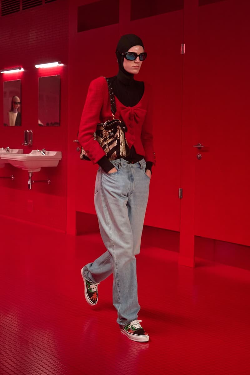 valentino vans paris 2025 fall winter runway toilet highlight