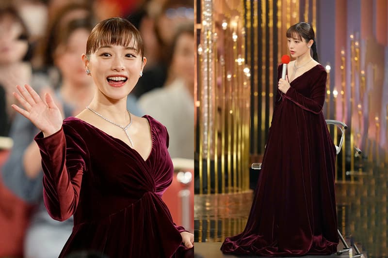 石原里美挺著大大孕肚走上日本奧斯卡,影迷公認紅毯第一美:「彷彿時間停止!」