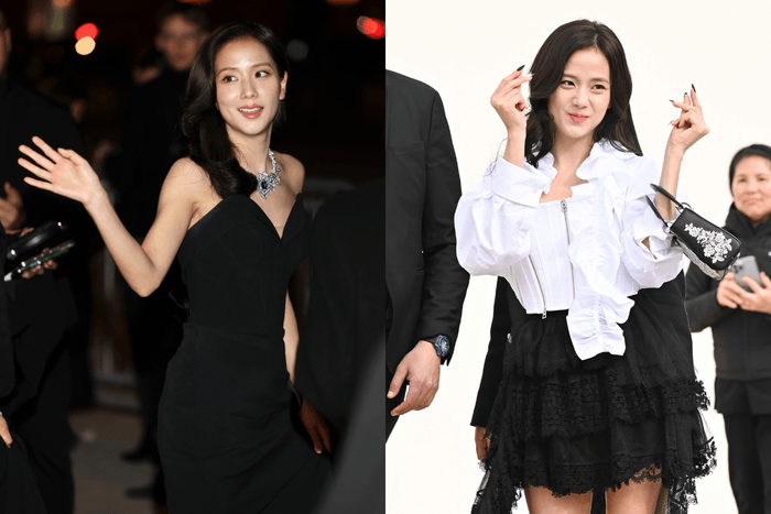 燦爛笑容感染眾人:Jisoo 現身巴黎時裝周,白天+夜晚兩套不同造型都太美!