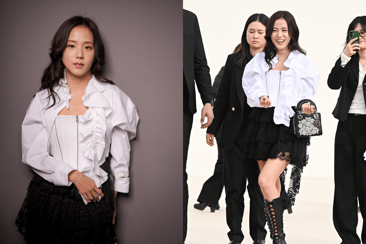 Jisoo Dior front row Le Grand Diner du Louvre style
