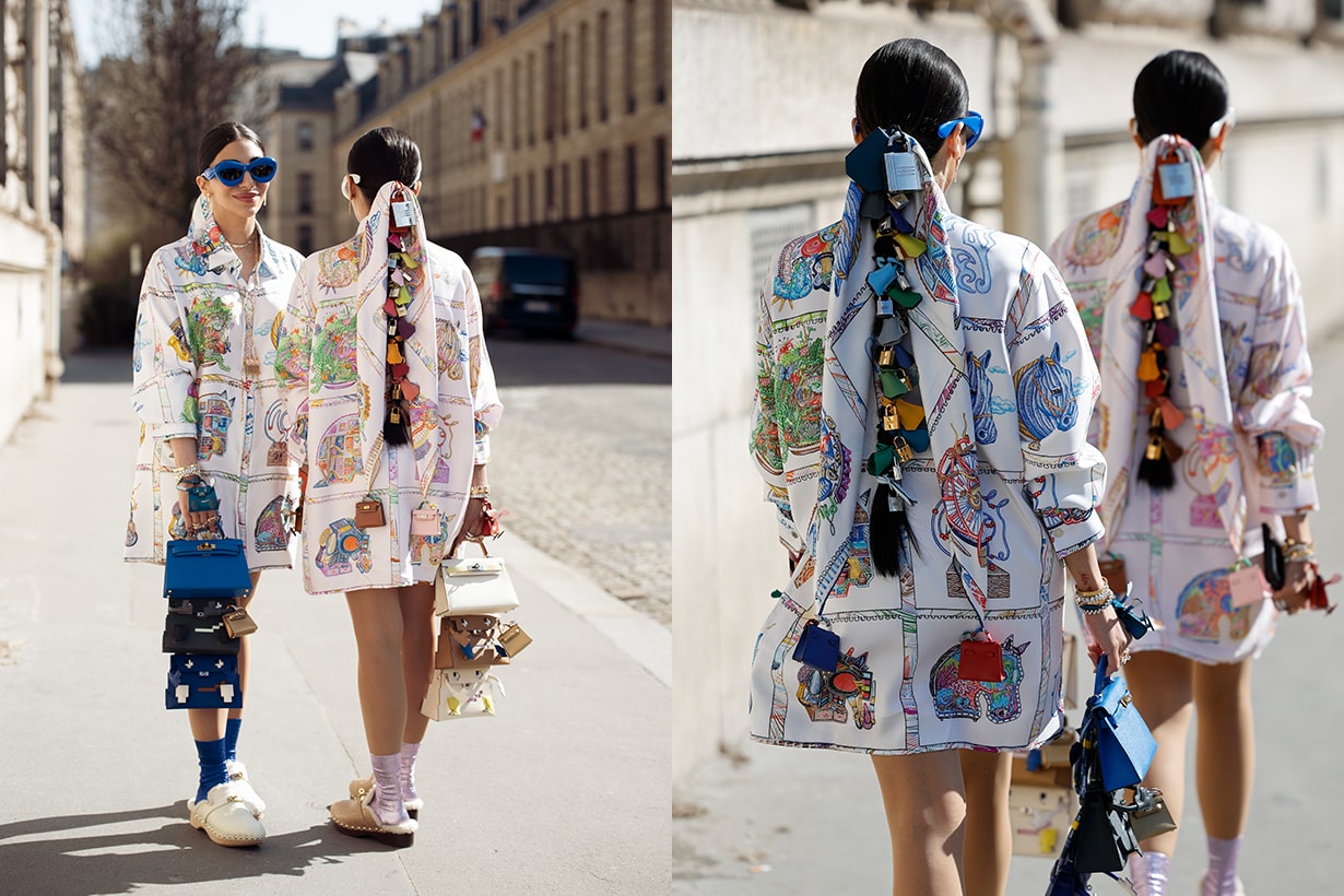 Hermès Snehal Babani Jyoti sisters birkin kelly hair accessories paris streetsnap