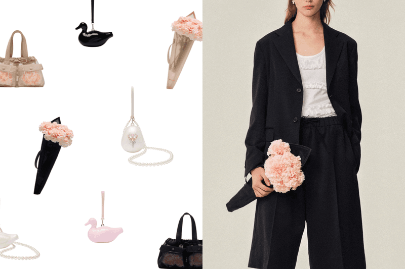 Simone Rocha Bouquet Clutch Bag Pearl Duck Bag info 2025ss