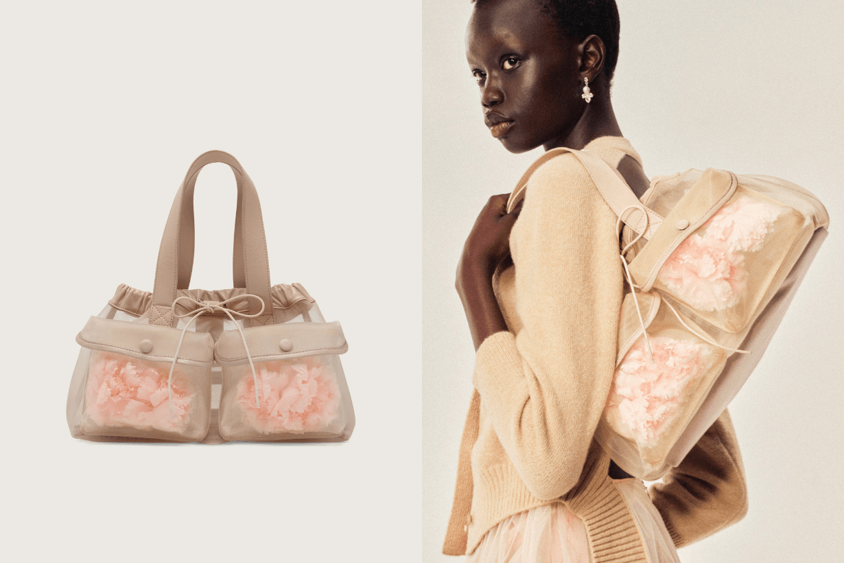 Simone Rocha Bouquet Clutch Bag Pearl Duck Bag info 2025ss