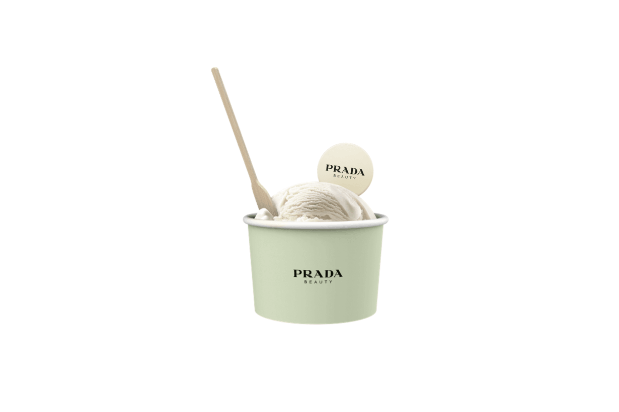 PRADA Beauty popup picnic Paradoxe Venchi gelato
