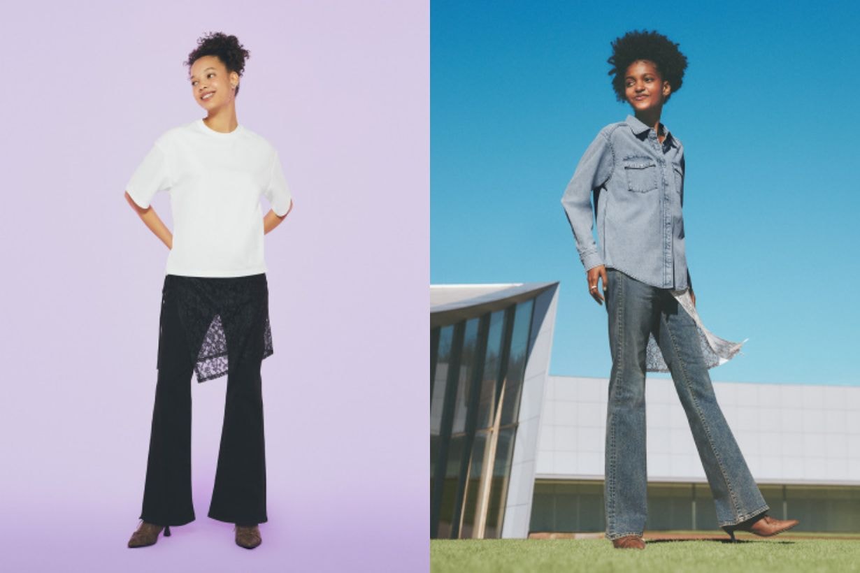 GU Lace Tie-Waist Overlay Skirt