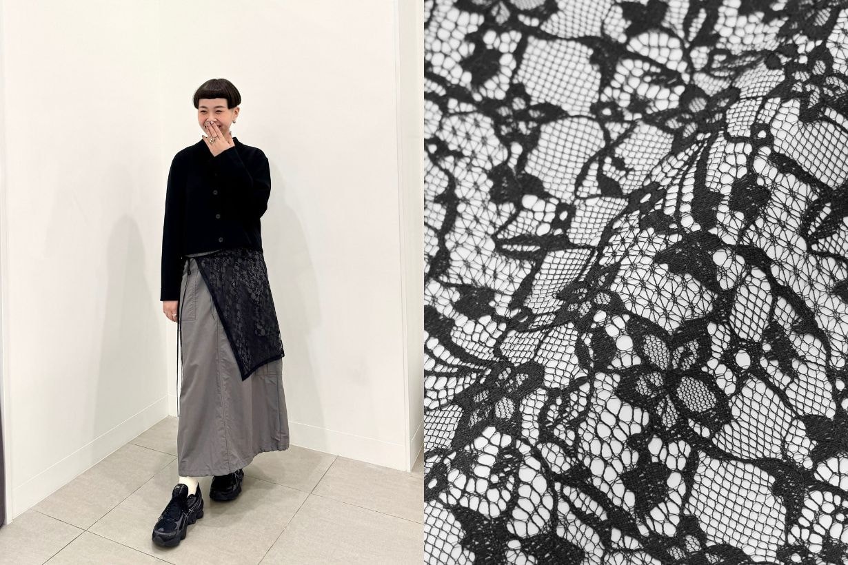 GU Lace Tie-Waist Overlay Skirt