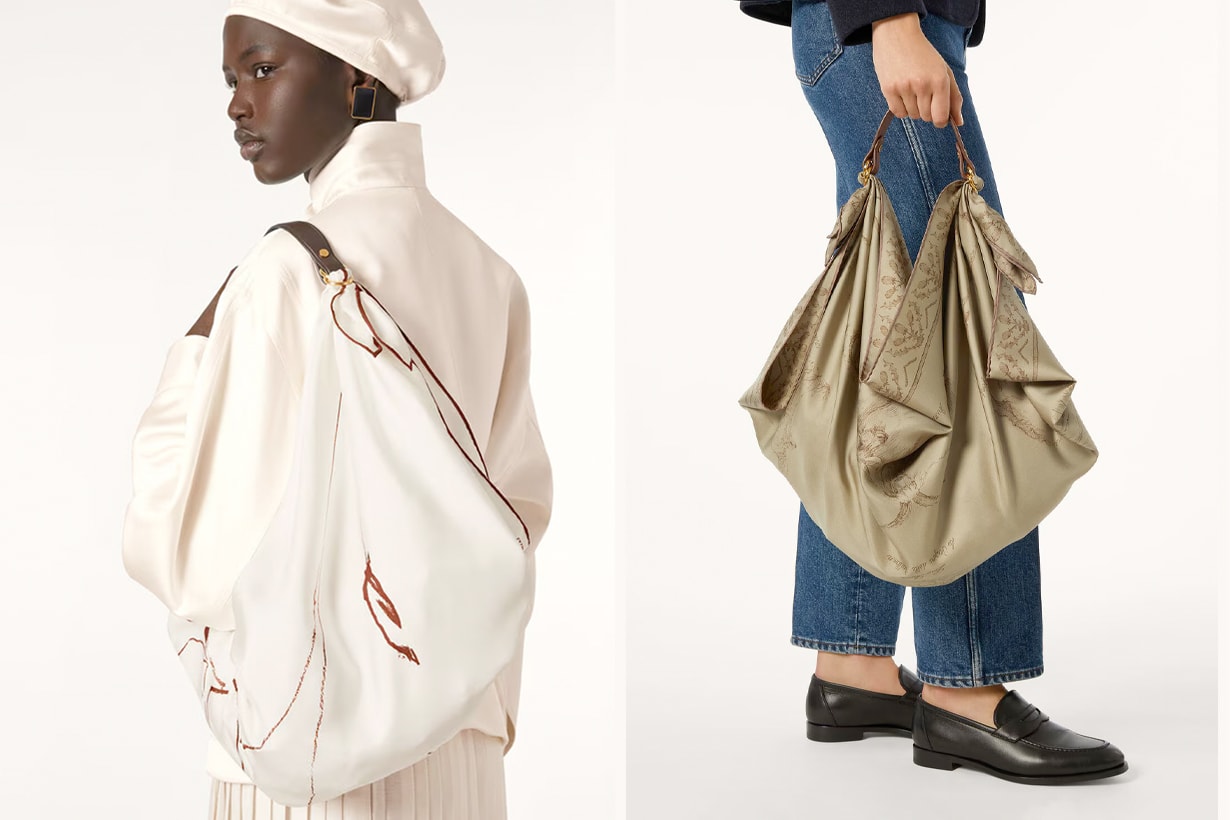 loro piana Foulard Handle scarf bag small leather accessories