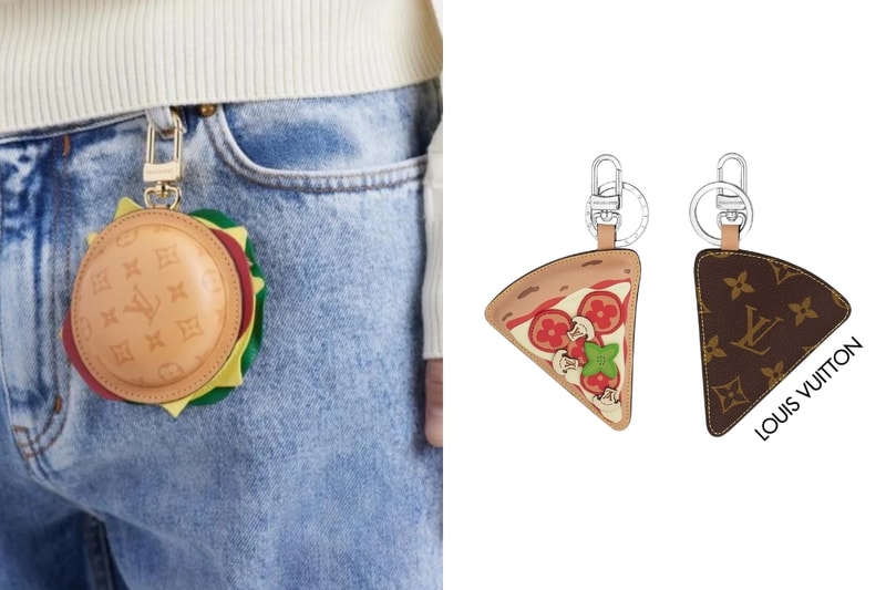 Louis Vuitton 細節滿分的披薩、漢堡 Bag Charm，可愛是藏不起來的！