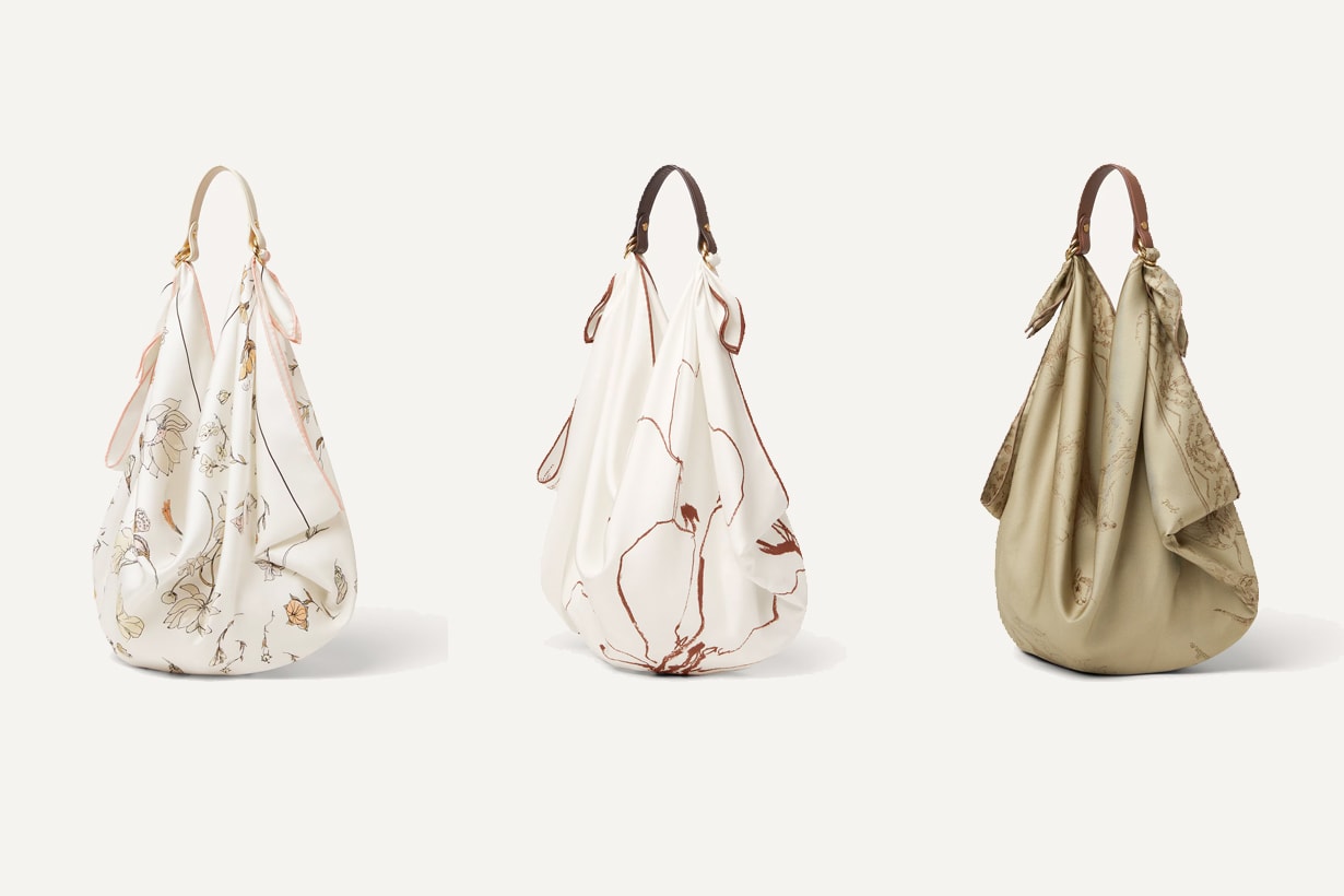 loro piana Foulard Handle scarf bag small leather accessories