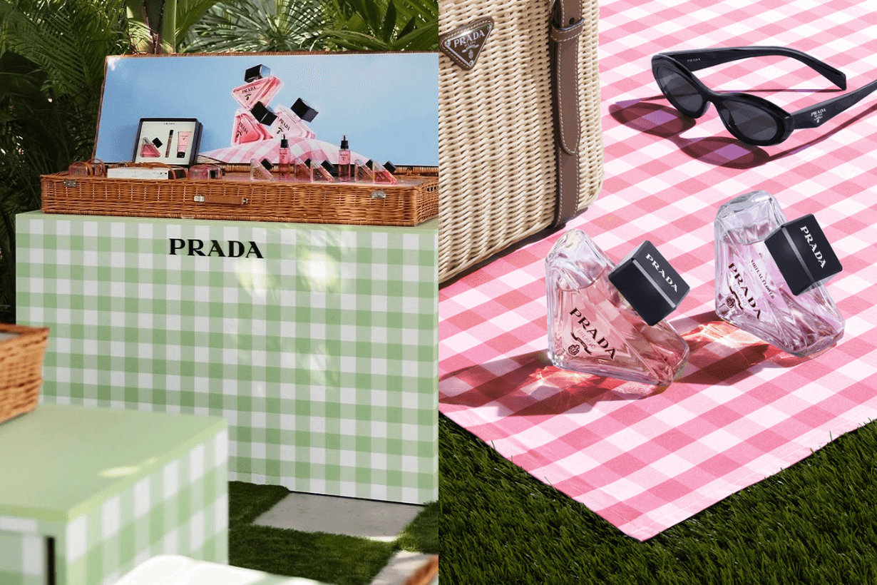 PRADA Beauty popup picnic Paradoxe Venchi gelato