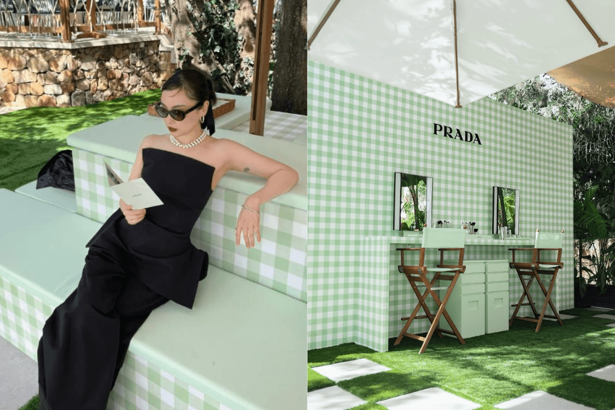 PRADA Beauty popup picnic Paradoxe Venchi gelato