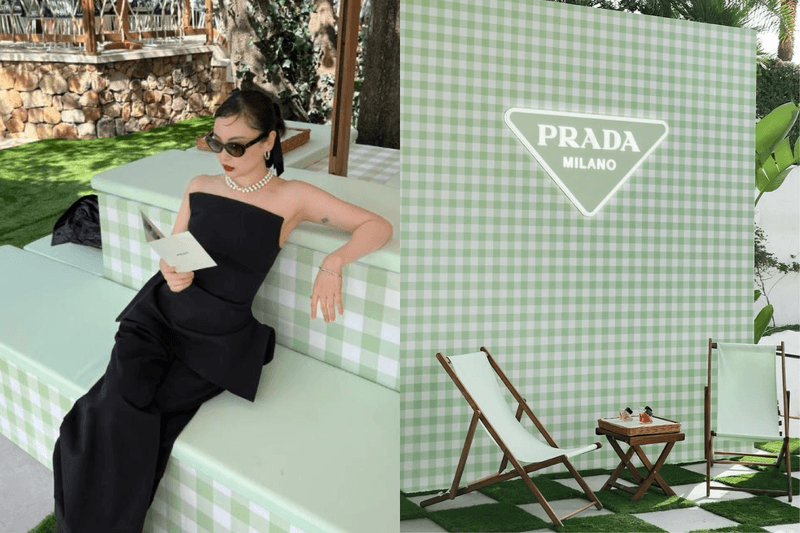 PRADA Beauty popup picnic Paradoxe Venchi gelato