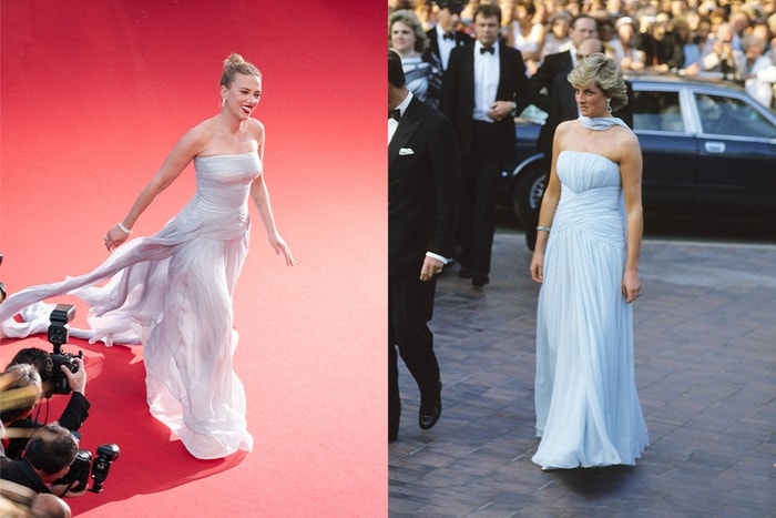 38 年前的坎城影展:Scarlett 這一件禮服,背後與 Princess Diana 有什麼故事?
