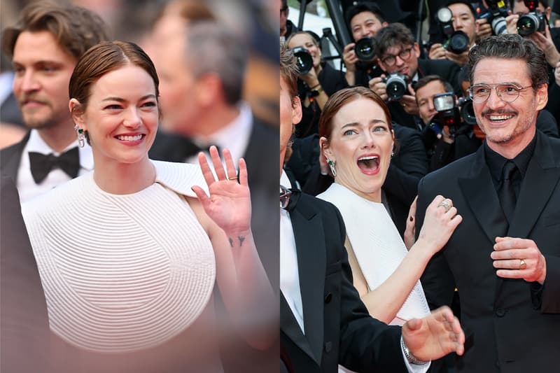Emma Stone 坎城紅毯的可愛花絮：遇到不速之客，直接放棄表情管理！