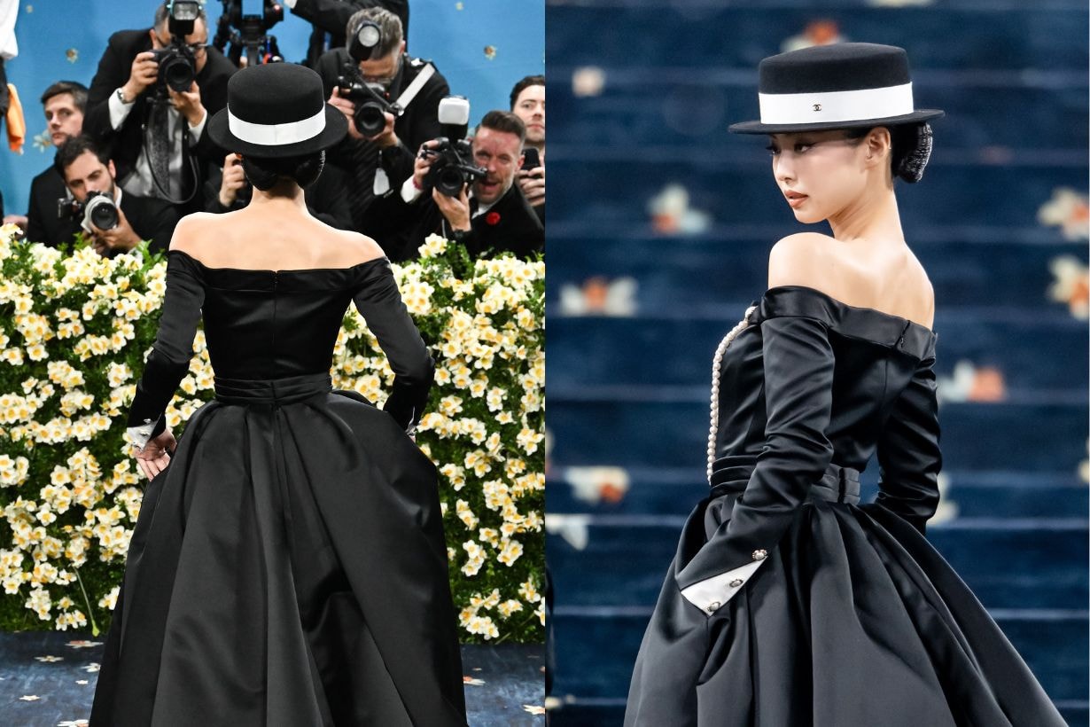 Jennie 2025 Met Gala bow tie chanel bowcore Hairstyle trend