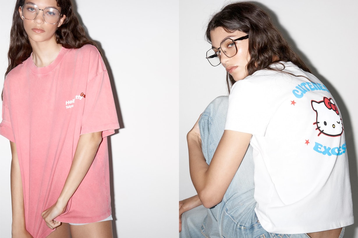 zara hello kitty collabration first women collection release t-shirt