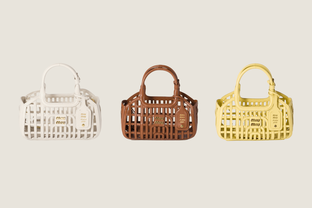miu miu summer style Handbags Ivy Wander Beau woven fabric