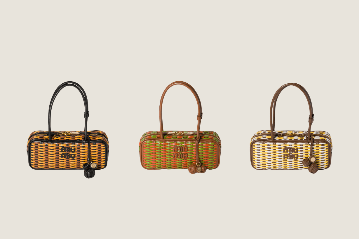 miu miu summer style Handbags Ivy Wander Beau woven fabric