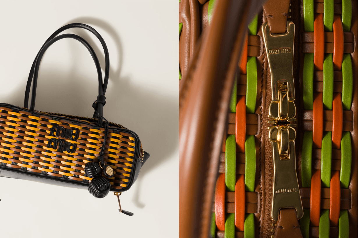 miu miu summer style Handbags Ivy Wander Beau woven fabric