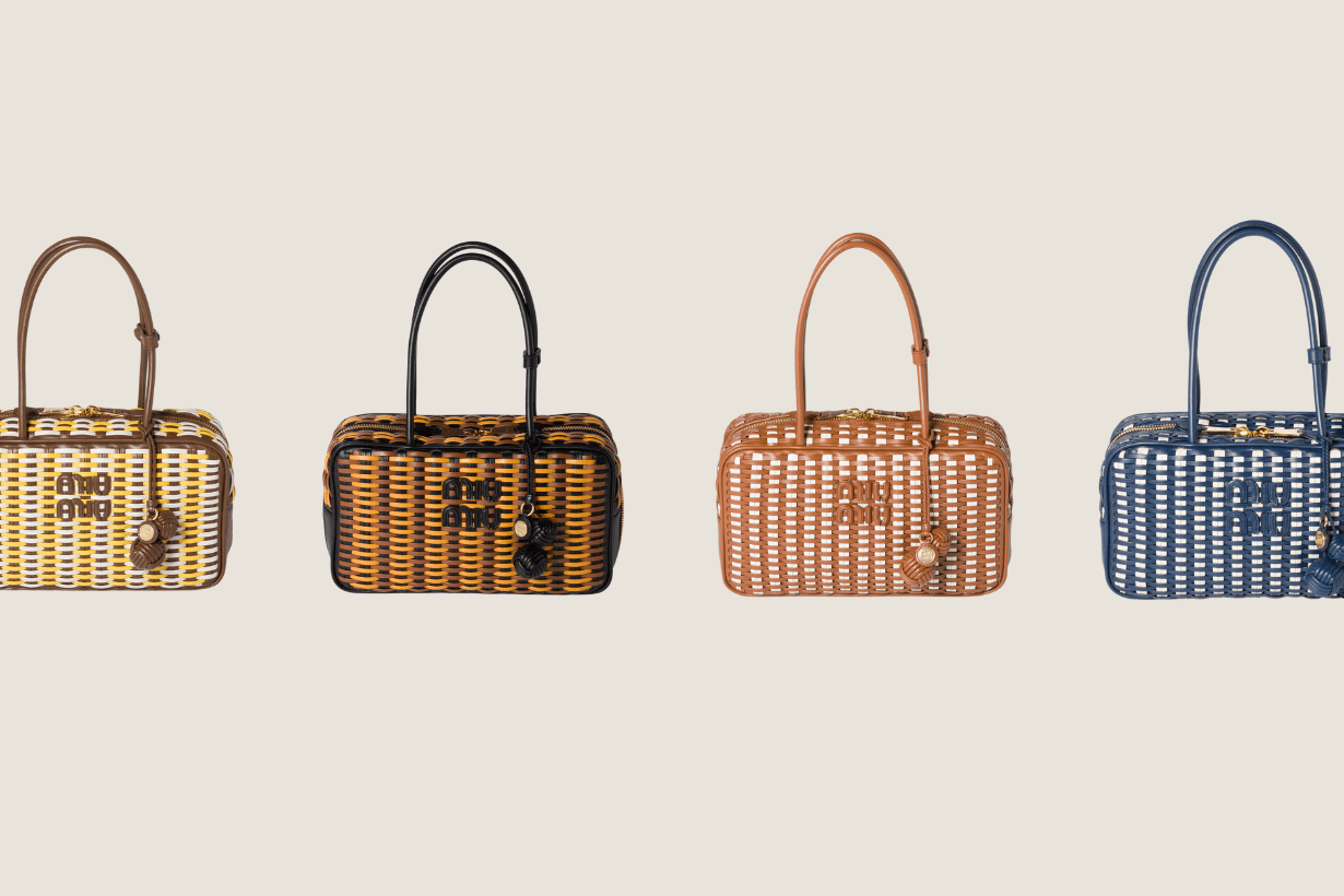 miu miu summer style Handbags Ivy Wander Beau woven fabric