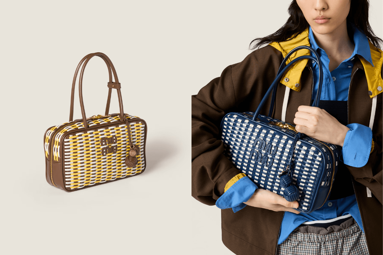 miu miu summer style Handbags Ivy Wander Beau woven fabric