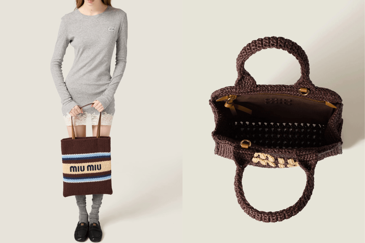 miu miu summer style Handbags Ivy Wander Beau woven fabric