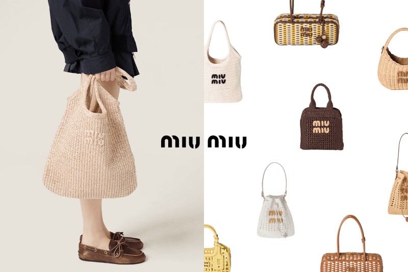 miu miu summer style Handbags Ivy Wander Beau woven fabric