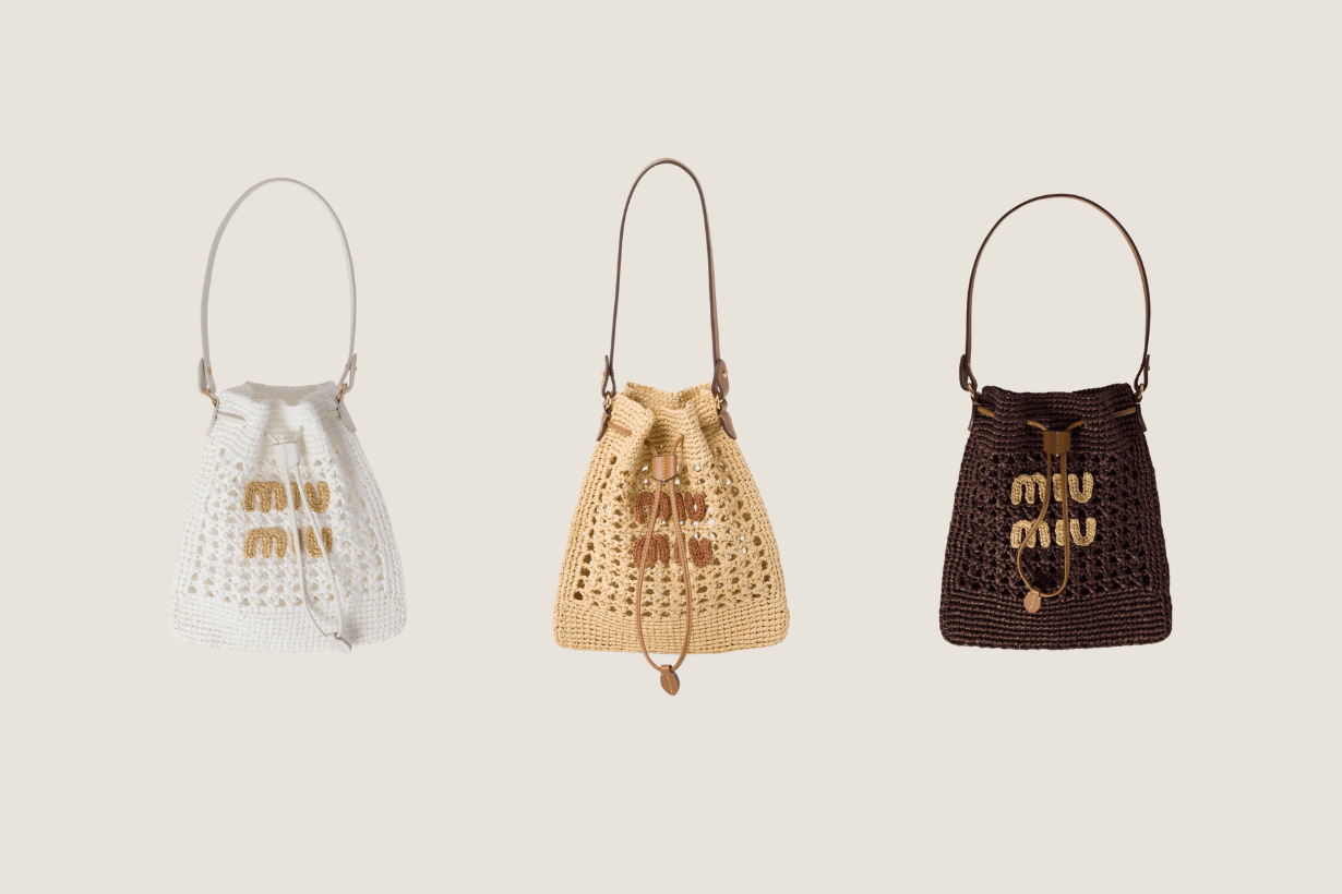 miu miu summer style Handbags Ivy Wander Beau woven fabric