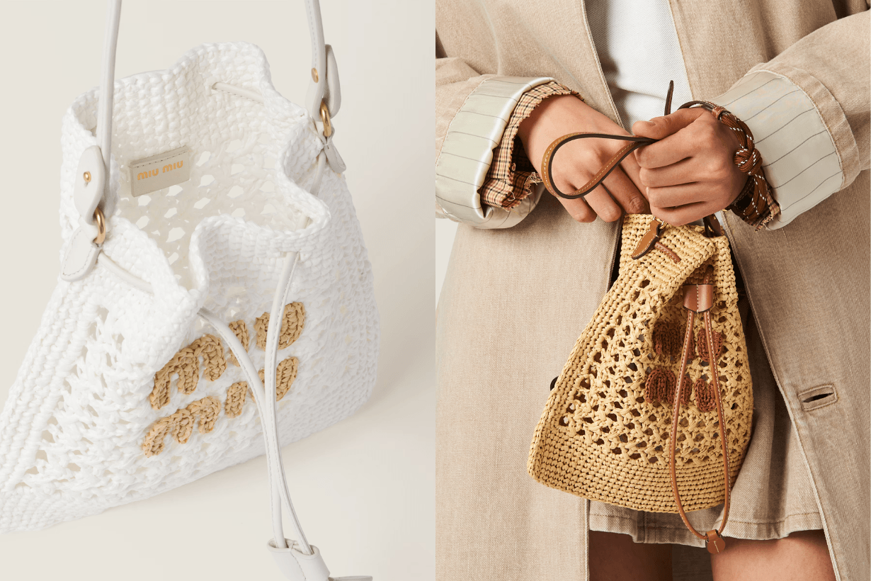 miu miu summer style Handbags Ivy Wander Beau woven fabric