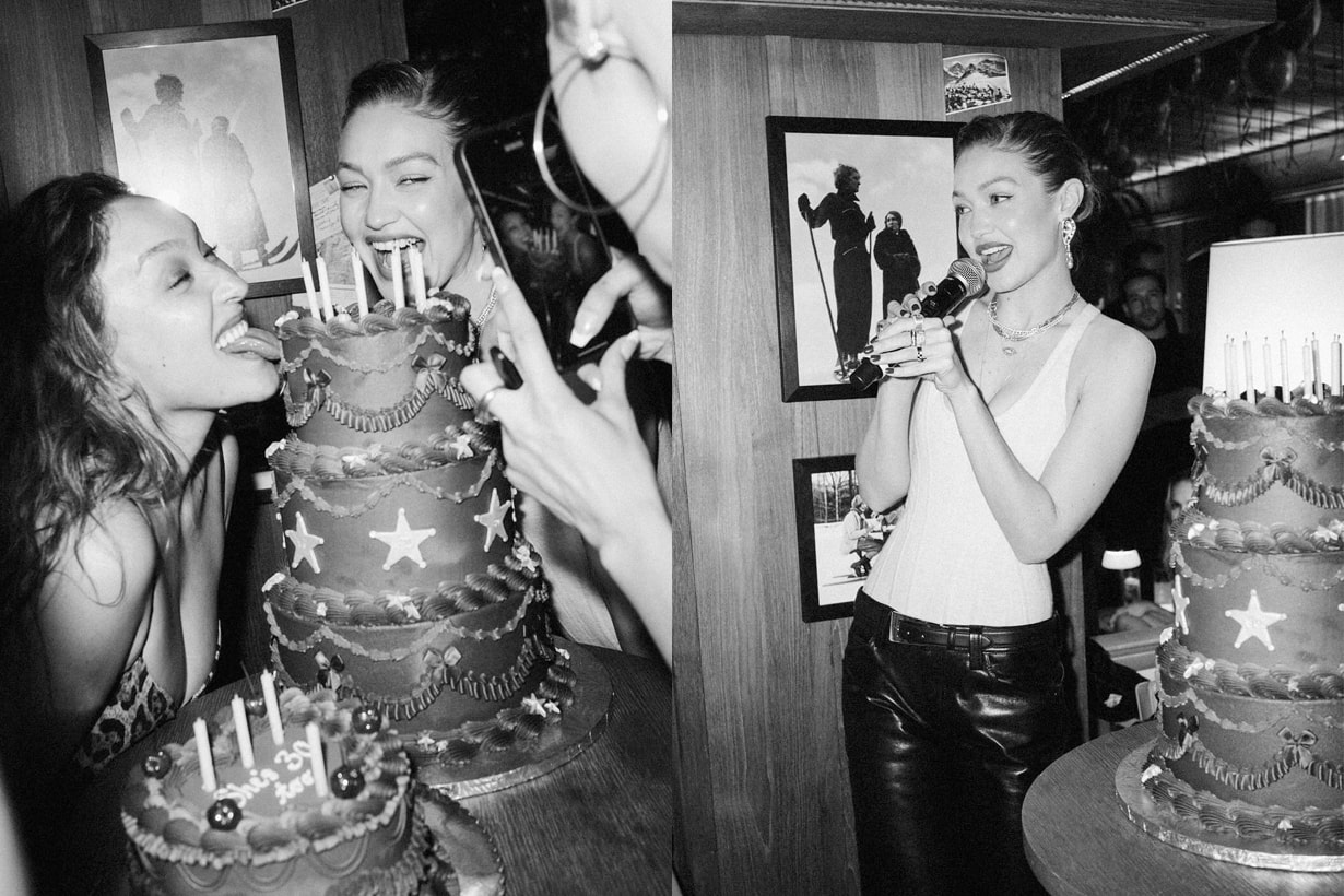 gigi hadid birthday bradley cooper PDA party photo